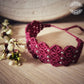 Pulsera Bohemia Macrame con hilo trenzado en color rojo / Bohemian Macrame bracelet with braided thread in red color