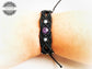 Pulsera de macrame con Cuarzo Amatista y Piedra Luna en color Negro - Macrame bracelet with Amethyst Quartz and Moonstone in Black color